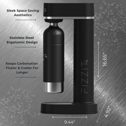 FIZZIT™ Spärklï Carbonated Water Soda Maker with Stainless Steel Bottle – Eco-Friendly, Dishwasher Bottles - Sparkling Water Maker - Discount Msrp 