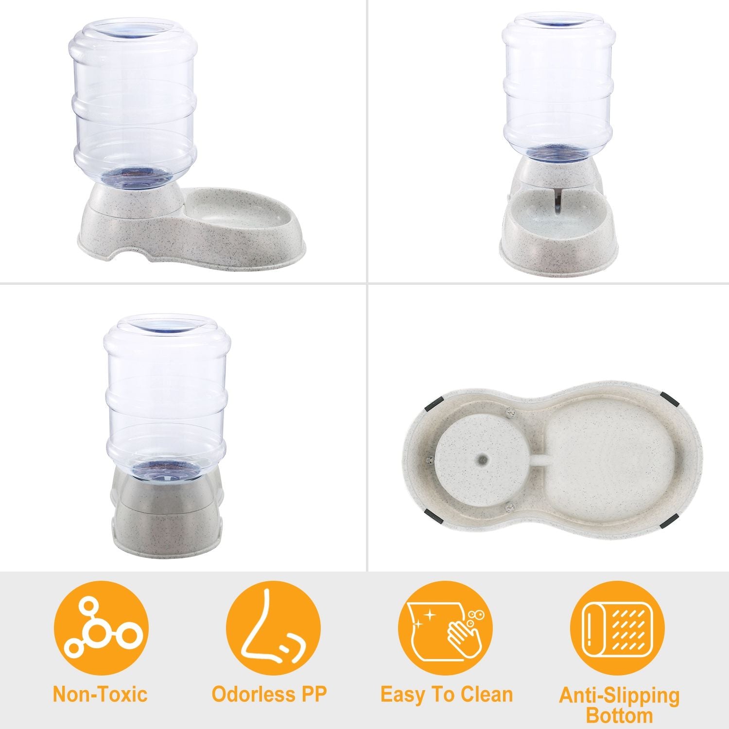 3.5L/1Gal Pet Water Dispenser Self-Dispensing Gravity Pets Water Feeder Automatic Pet Waterer Cat Dog - Discount Msrp 