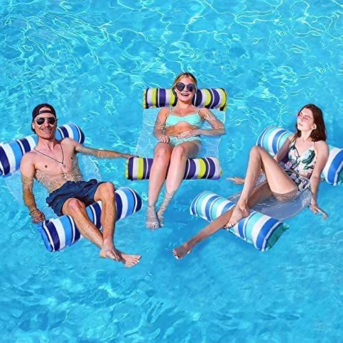 2pcs Swimming Water Pool Floats Hammock; Adults for Size Water Hammock Lounger; Multi-Purpose 4-in-1 Swimming Water Floating Rafts - Discount Msrp 