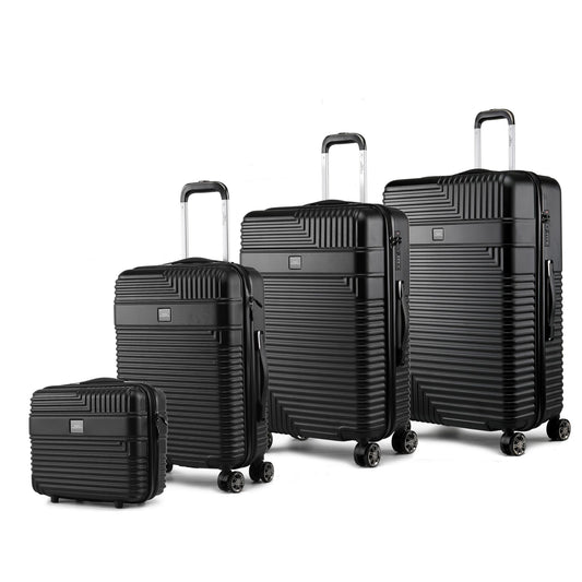 MKF Collection Mykonos Luggage Set- Extra Large Check-in, Large Check-in, Medium Carry-on, and Small Cosmetic Case by Mia K - Discount Msrp 