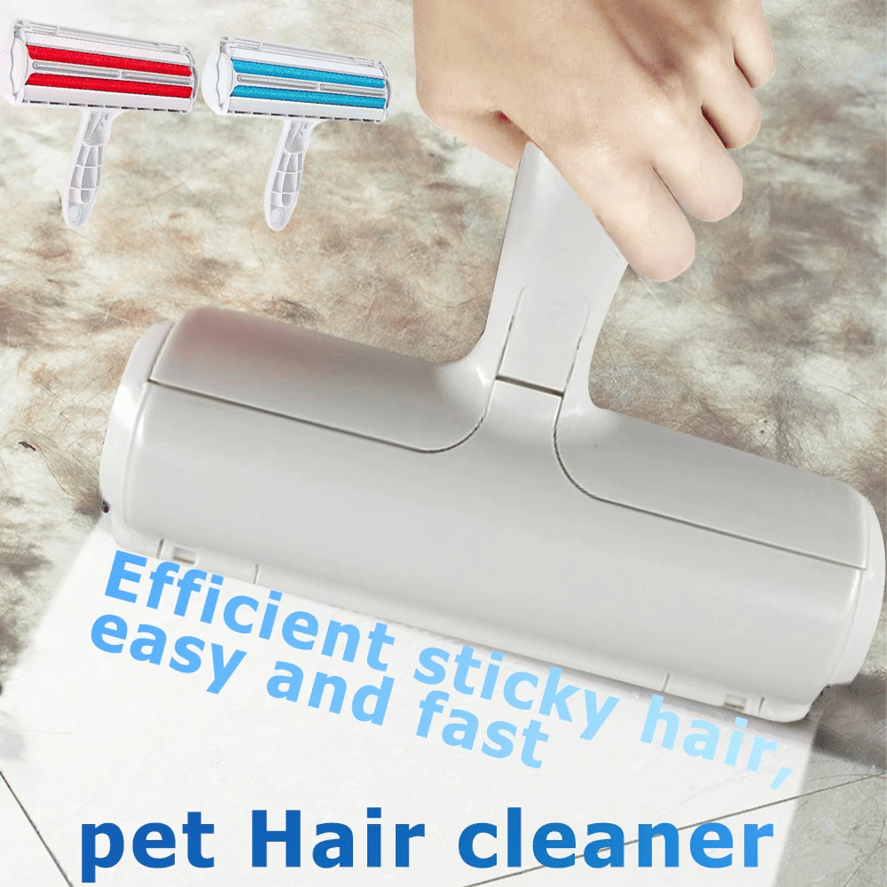 Pet Hair Roller Remover Lint Brush 2-Way Dog Cat Comb Tool Convenient Cleaning Dog Cat Fur Brush Base Home Furniture Sofa Clothe XH - Discount Msrp 