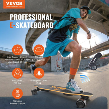 VEVOR Electric Longboard Skateboard with Control 11.2 Mile Range for Adults Kids - Discount Msrp 