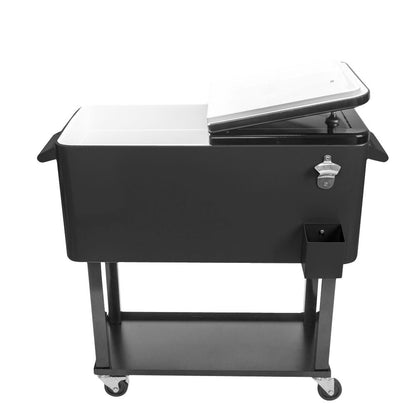 80Qt Black Box Black Square Foot Tube With Drain Pipe Freezer Incubator - Discount Msrp 