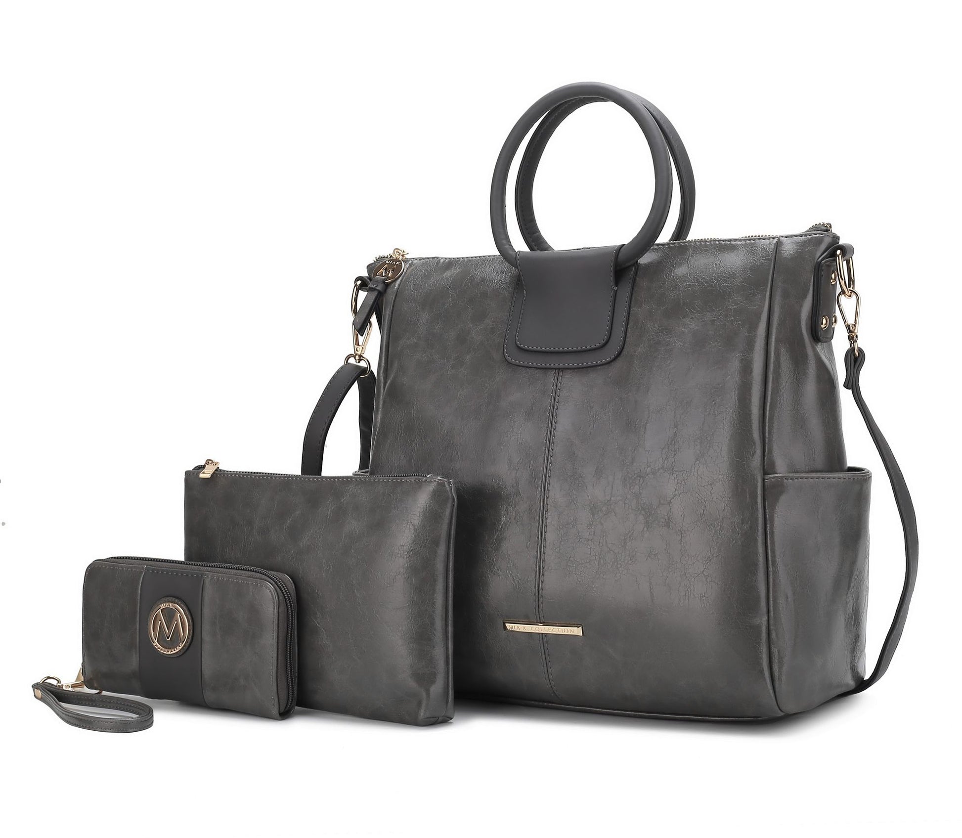 MKF Collection Zori Tote Handbag with Pouch and Wallet Vegan Leather Women by Mia k - Discount Msrp 