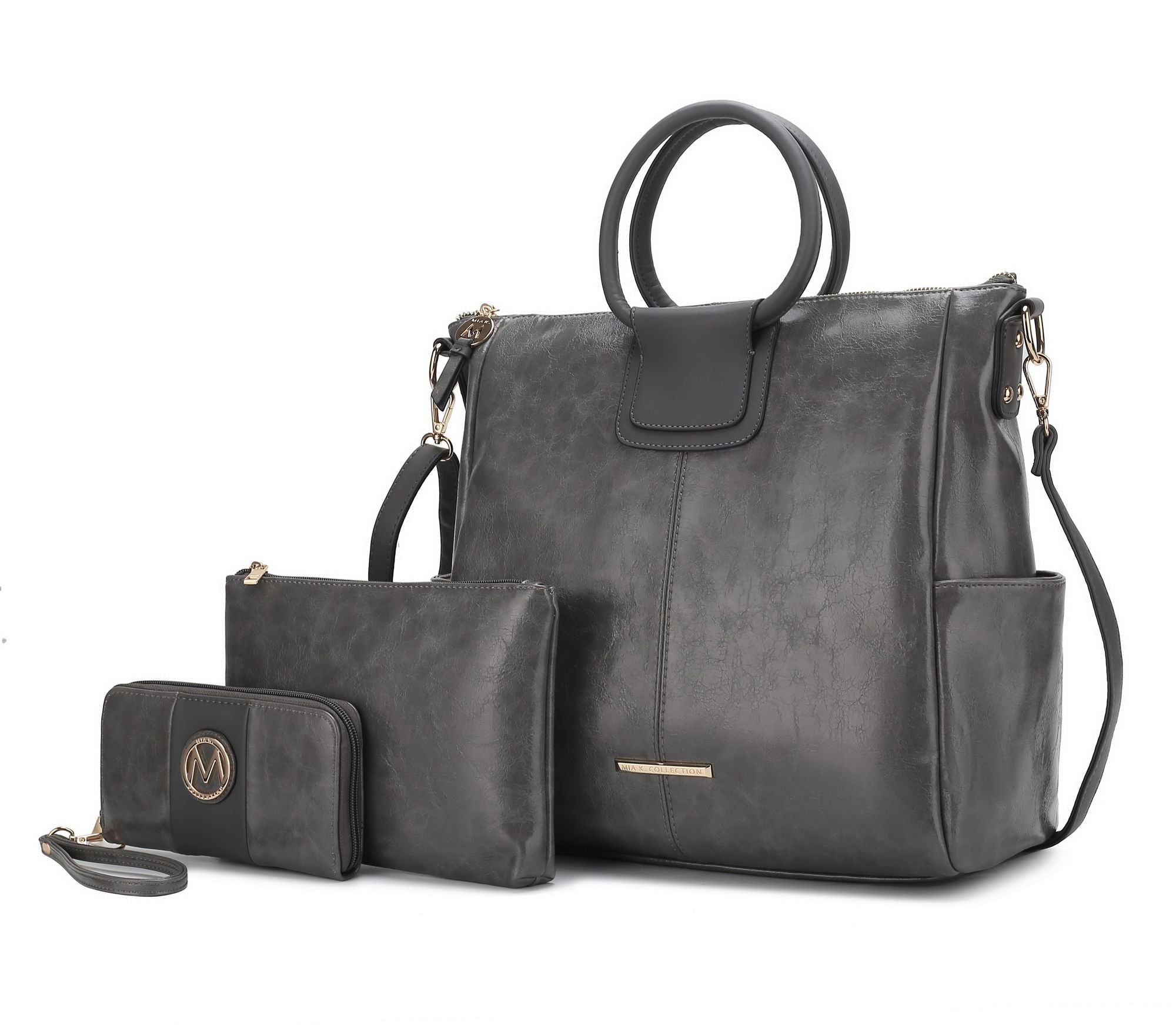 MKF Collection Zori Tote Handbag with Pouch and Wallet Vegan Leather Women by Mia k - Discount Msrp 