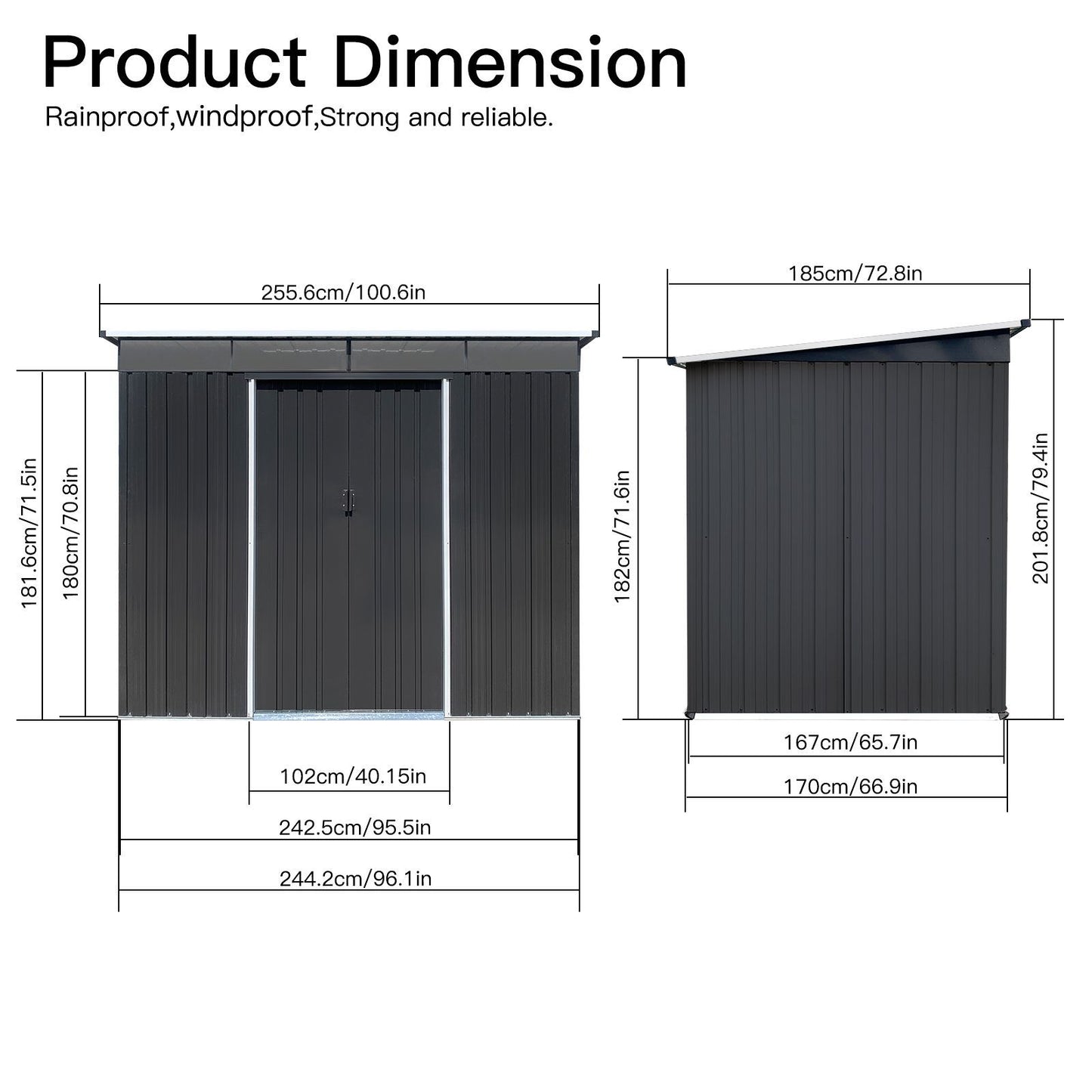 Metal garden sheds 6ftx8ft outdoor storage sheds Acrylic Total - Discount Msrp 