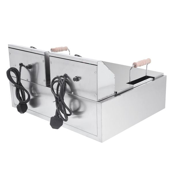[Replace the old encoding 82308600]Eh83O 110V Oil Consumption 12.7Qt/12L Oil Pan Total Capacity 23.26Qt/22L Stainless Steel Large Single-Cylinder Electric Fryer 5000W Max - Discount Msrp 