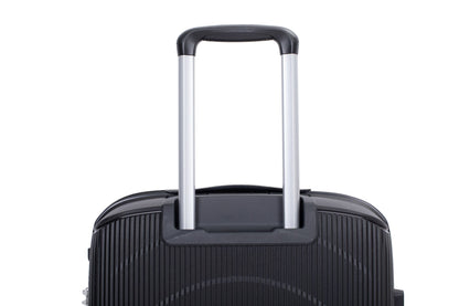 Expandable Hardshell Suitcase Double Spinner Wheels PP Luggage Sets Lightweight Durable Suitcase with TSA Lock,3-Piece Set (20/24/28) ,Black - Discount Msrp 