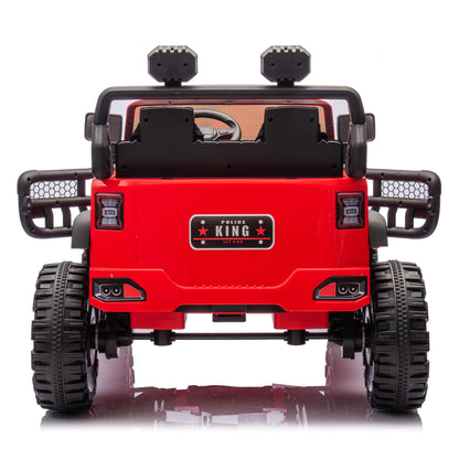 24V Two-seater Kids Ride On Electric Car W/parents control,Seat width 19.69in,400W motor,Four-wheel suspension,light&searchlight,USB,MP3,Bluetooth,Provide a speed of 1.86-4.35MPH for kids of 3+. - Discount Msrp 
