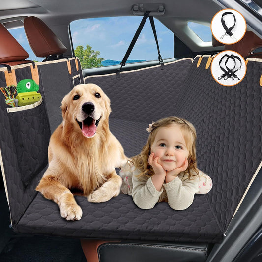 Dog Car Seat Cover for Back Seat, Cover Hard Bottom, Dog Hammock for car Detachable and Foldable for Car, SUV, Truck, Waterproof Truck Seat Protector for Dogs Back Seat - Discount Msrp 