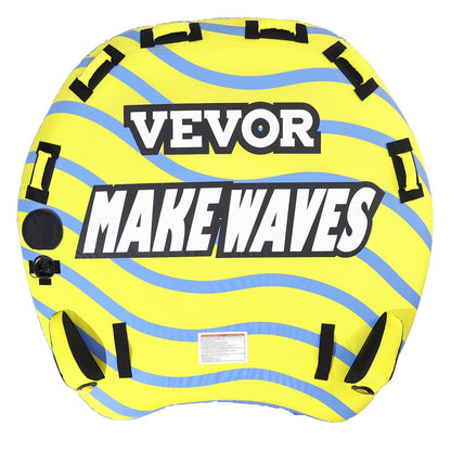 VEVOR Towable Tube for Boating, 1-3 Riders Inflatable Towable Tube with Bumper Fins, 510 lbs Water Sport Towable Tubes for Boats to Pull, Full Nylon Cover, EVA Grab Handles and Speed Safety Valve - Discount Msrp 