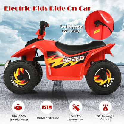 6V Kids Electric ATV 4 Wheels Ride-On Toy - Discount Msrp 
