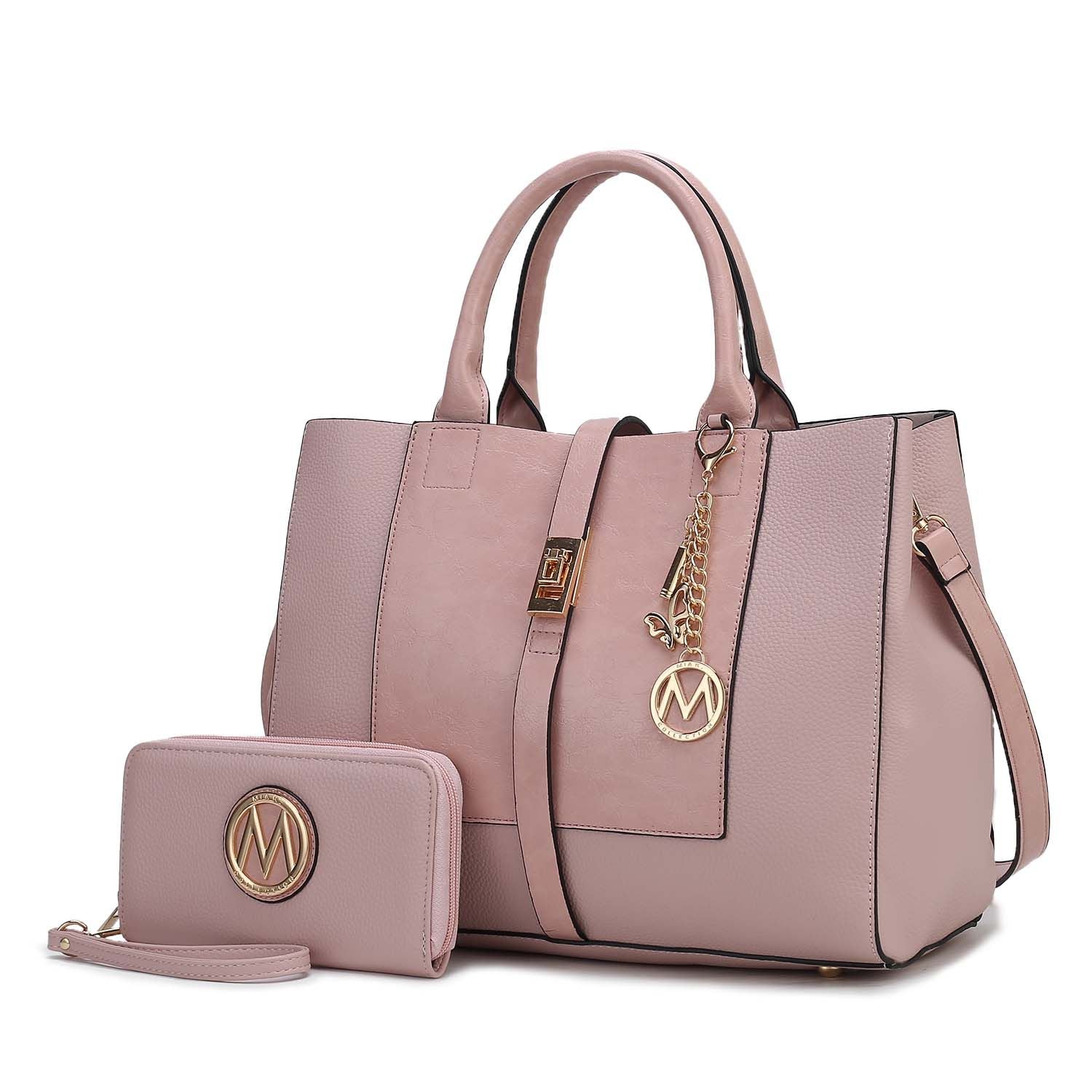 MKF Collection Yola Satchel Bag with Wallet Vegan Leather Women by Mia K - Discount Msrp 