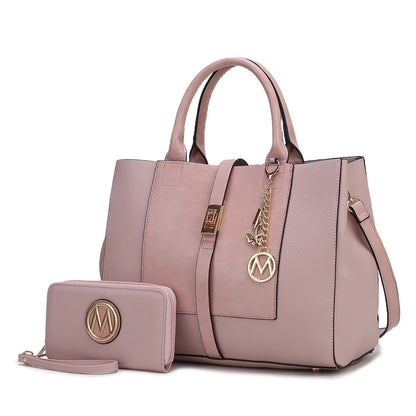 MKF Collection Yola Satchel Bag with Wallet Vegan Leather Women by Mia K - Discount Msrp 