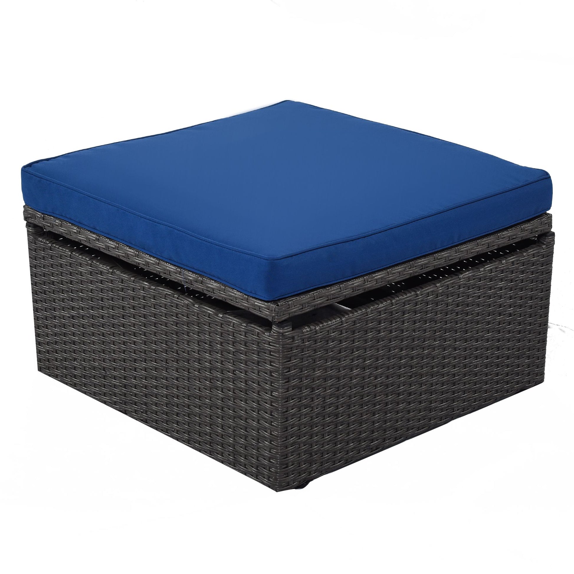 Outdoor Patio Rectangle Daybed with Retractable Canopy, Wicker Furniture Sectional Seating with Washable Cushions, Backyard, Porch - Discount Msrp 