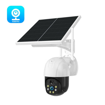 V380 P5 WiFi IP65 Waterproof Camera Outdoor Low Power Solar Ball Wireless Camera; 1080P HD IP Security Camera With Auto Tracking IR Night Vision Without TF/SD Card - Discount Msrp 