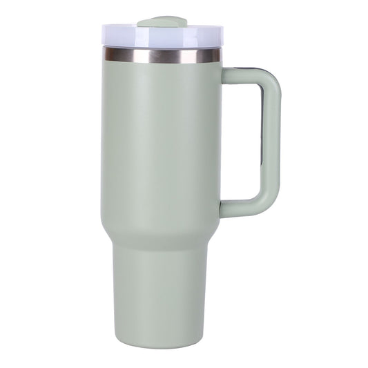 40oz V2 large capacity tumbler, With Handle And Straw Lid, Insulated Reusable Stainless Steel Water Bottles Travel Mug Coffee Cup car cup water cup For Men Women Outdoor Camping Driving, gift - Discount Msrp 