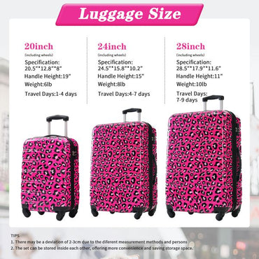 Hardshell Luggage Sets 3 pcs Spinner Suitcase with TSA Lock Lightweight-20"+24"+28" Luggages - Discount Msrp 