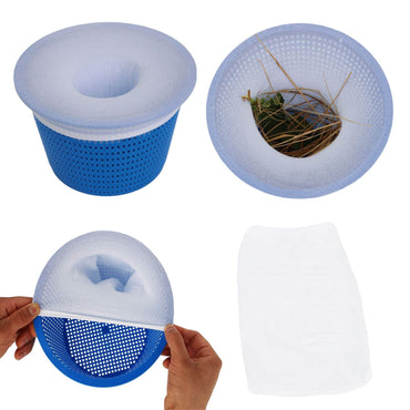 10 Pack Pool Skimmer Socks Durable Nylon Mesh for Above Ground Pools Prevents Debris Clogging Filters - Discount Msrp 