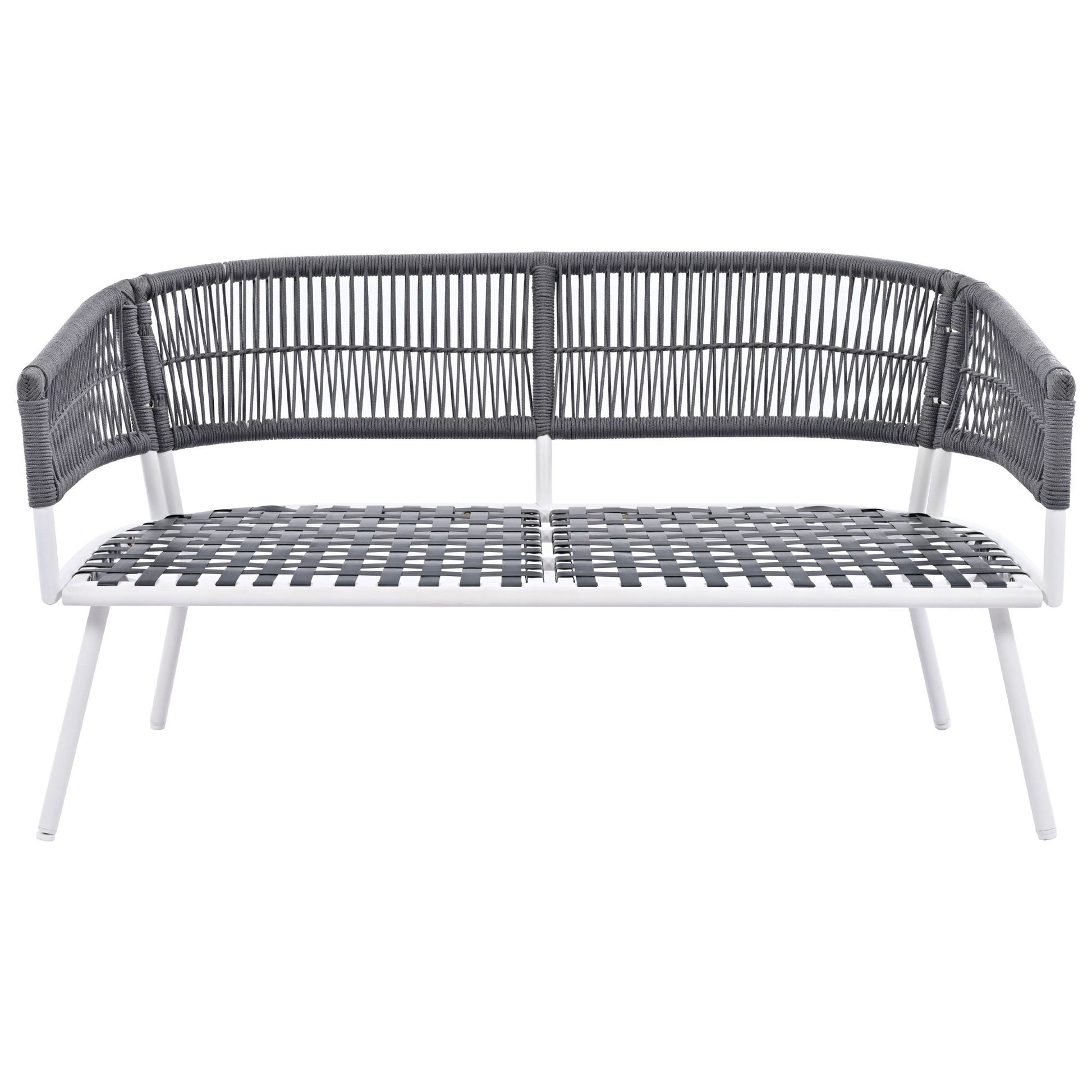 4-Piece Patio Furniture Set, Outdoor Furniture with Acacia Wood Table, Patio Conversation Set with Deep Seating & Thick Cushion for Backyard Porch Balcony - Discount Msrp 
