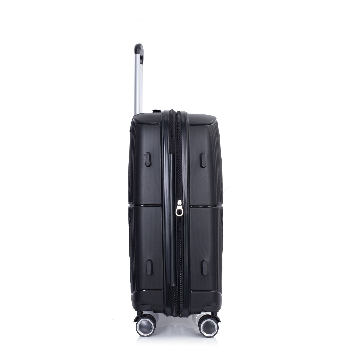 Expandable Hardshell Suitcase Double Spinner Wheels PP Luggage Sets Lightweight Durable Suitcase with TSA Lock,3-Piece Set (20/24/28) ,Black - Discount Msrp 