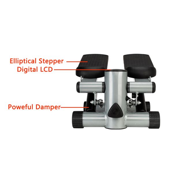 S025 Aerobic Fitness Step Air Stair Climber Stepper Exercise Machine New Equipment Silver - Discount Msrp 