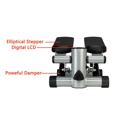 S025 Aerobic Fitness Step Air Stair Climber Stepper Exercise Machine New Equipment Silver - Discount Msrp 