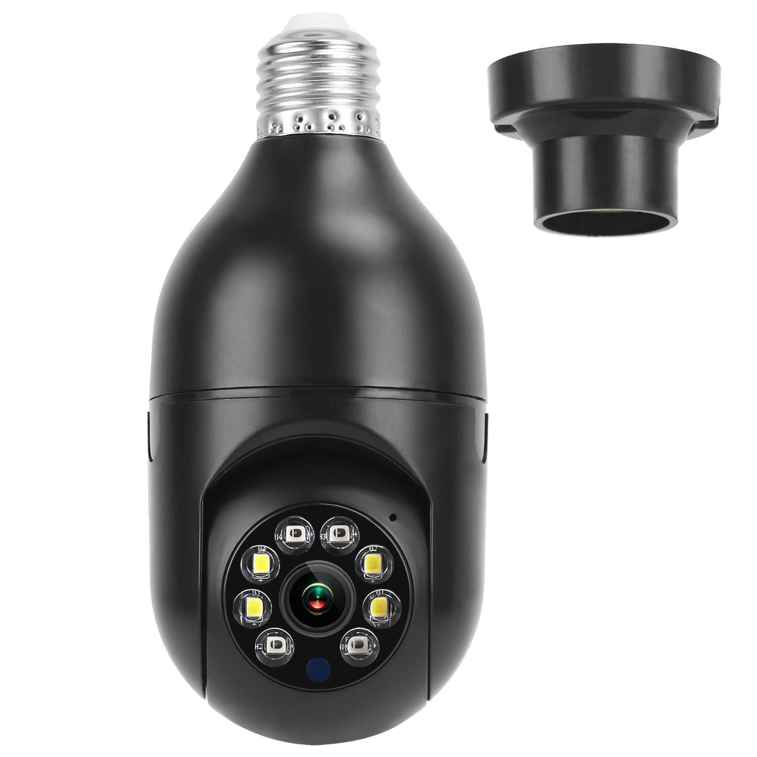 E27 WiFi Bulb Camera 1080P FHD WiFi IP Pan Tilt Security Surveillance Camera - Discount Msrp 