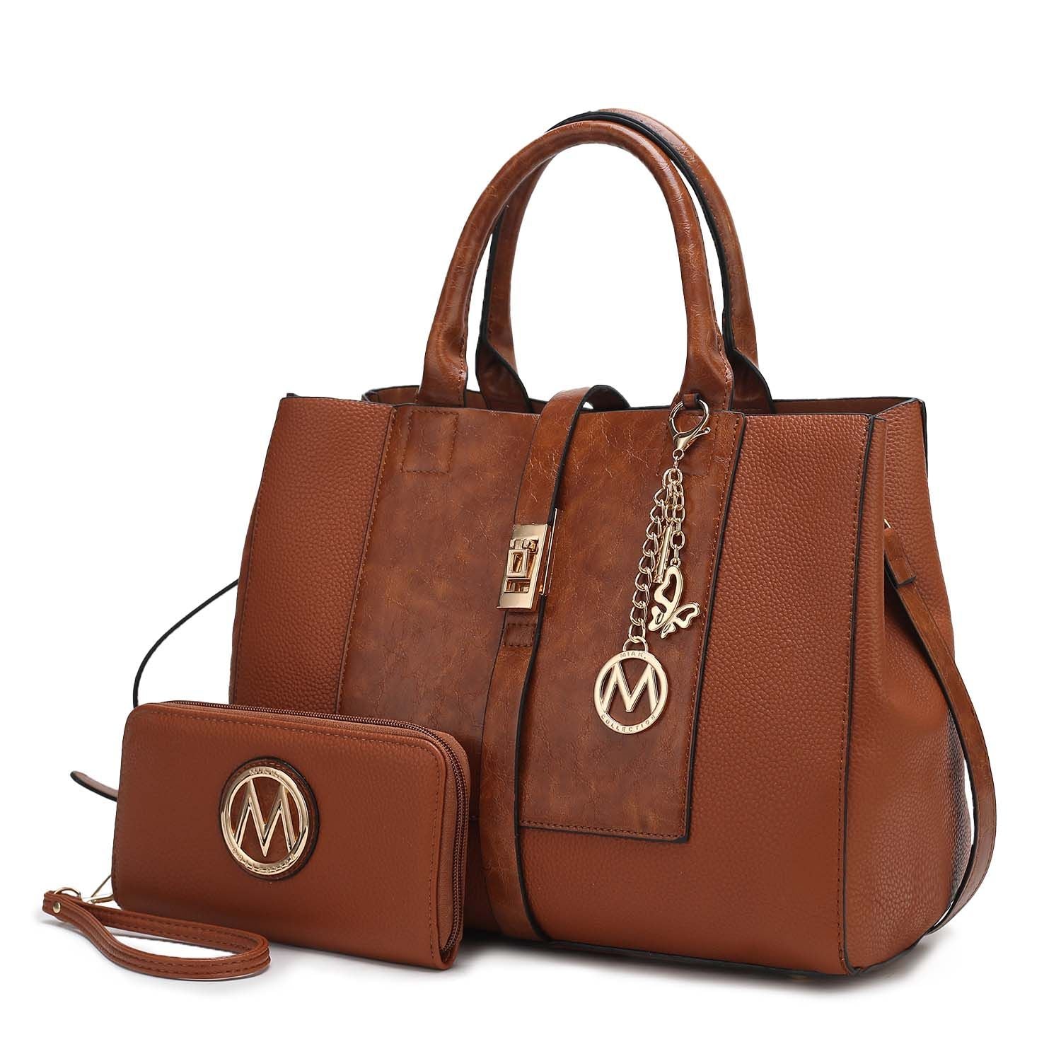 MKF Collection Yola Satchel Bag with Wallet Vegan Leather Women by Mia K - Discount Msrp 