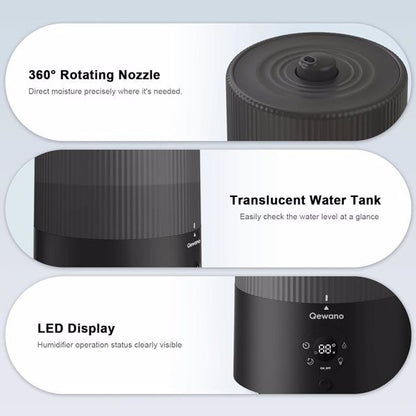 4L Top Fill Ultrasonic Cool Mist Humidifiers for Bedroom, with Oil Diffuser and Nightlight, for Baby Nursery & Plants, for Large Room, Lasts Up to 50 Hours, Auto Shut-Off - Discount Msrp 