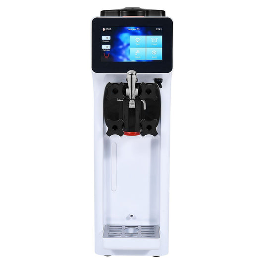 VEVOR Commercial Ice Cream Machine, 10.6 QT/H Yield, 1000W Single Flavor Countertop Soft Serve Ice Cream Maker, 4L Hopper 1.6L Cylinder, Touch Screen Auto Clean Pre-cooling, for Restaurant Snack Bar - Discount Msrp 