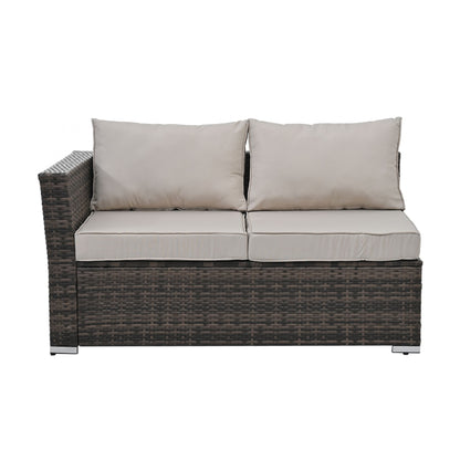Patio Furniture, Outdoor Furniture, Seasonal PE Wicker Furniture, 4 Set Wicker Furniture With Tempered Glass Coffee Table - Discount Msrp 