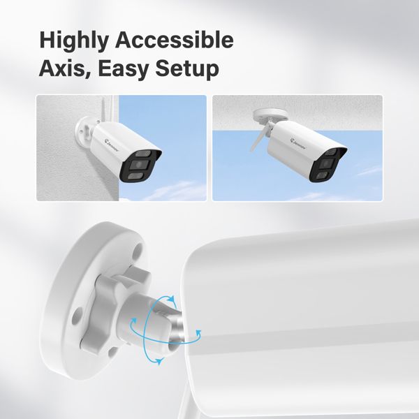 Jennov 5MP Wireless Security Camera System Outdoor IP66 IR WIFI Camera 1TB NVR - Discount Msrp 
