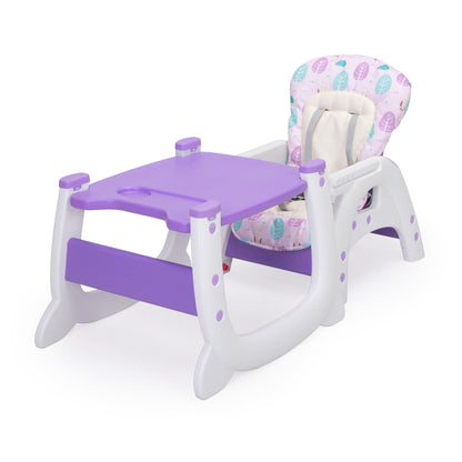 Multipurpose Adjustable Highchair,Children's dining chair for Baby Toddler Dinning Table with Feeding Tray and 5-Point Safety Buckle XH - Discount Msrp 