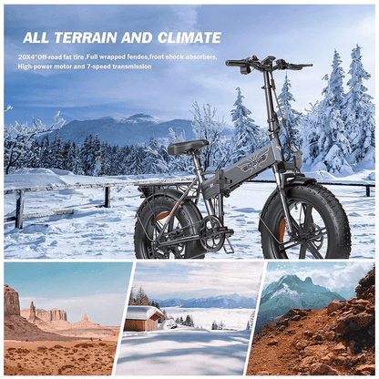 ENGWE EP-2PRO 48V13Ah 45km/h 20 Inch Fat Tire 750W Mountain Electric Bicycle - Discount Msrp 