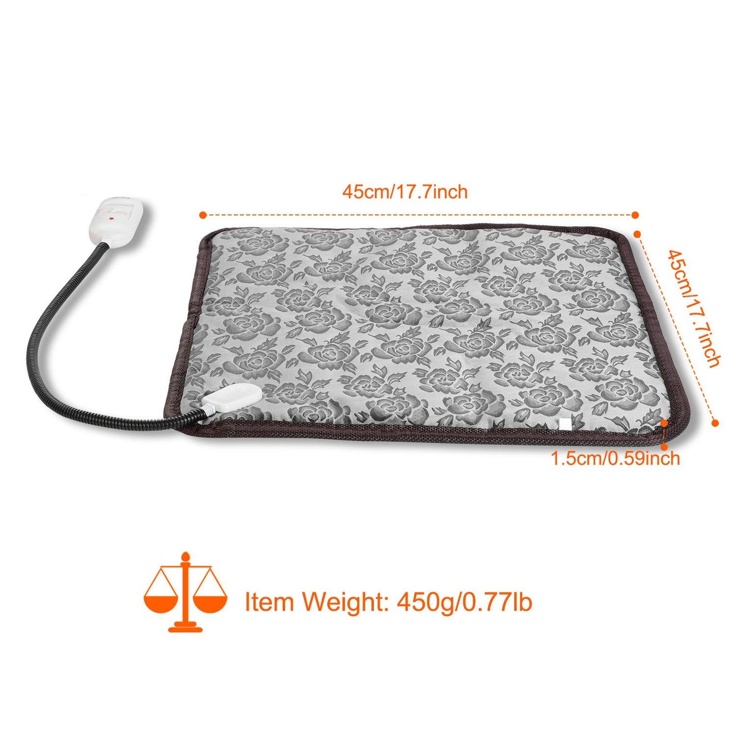 Pet Heating Pad Dog Cat Electric Heating Mat Waterproof Adjustable Warming Blanket - Discount Msrp 