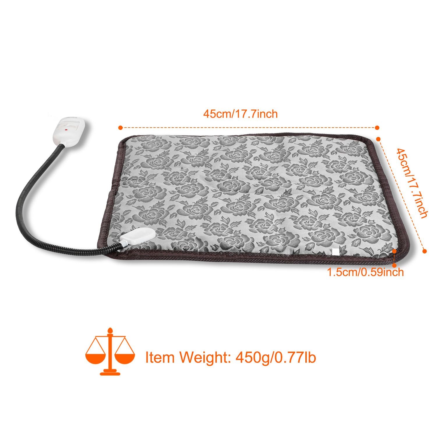 Pet Heating Pad Dog Cat Electric Heating Mat Waterproof Adjustable Warming Blanket - Discount Msrp 