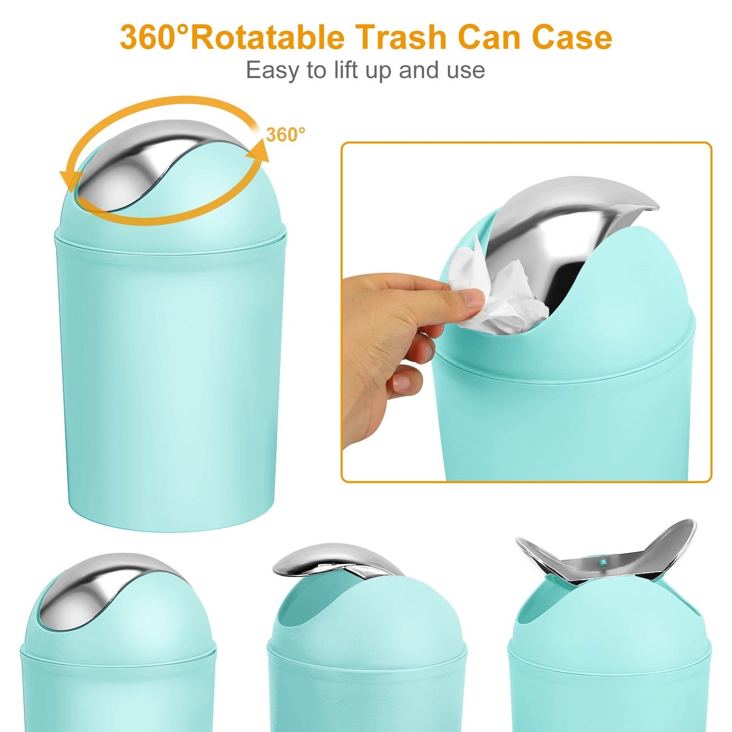 Bathroom Accessories Set 6 Pcs Bathroom Set Ensemble Complete Soap Dispenser Toothbrush Holder - Discount Msrp 