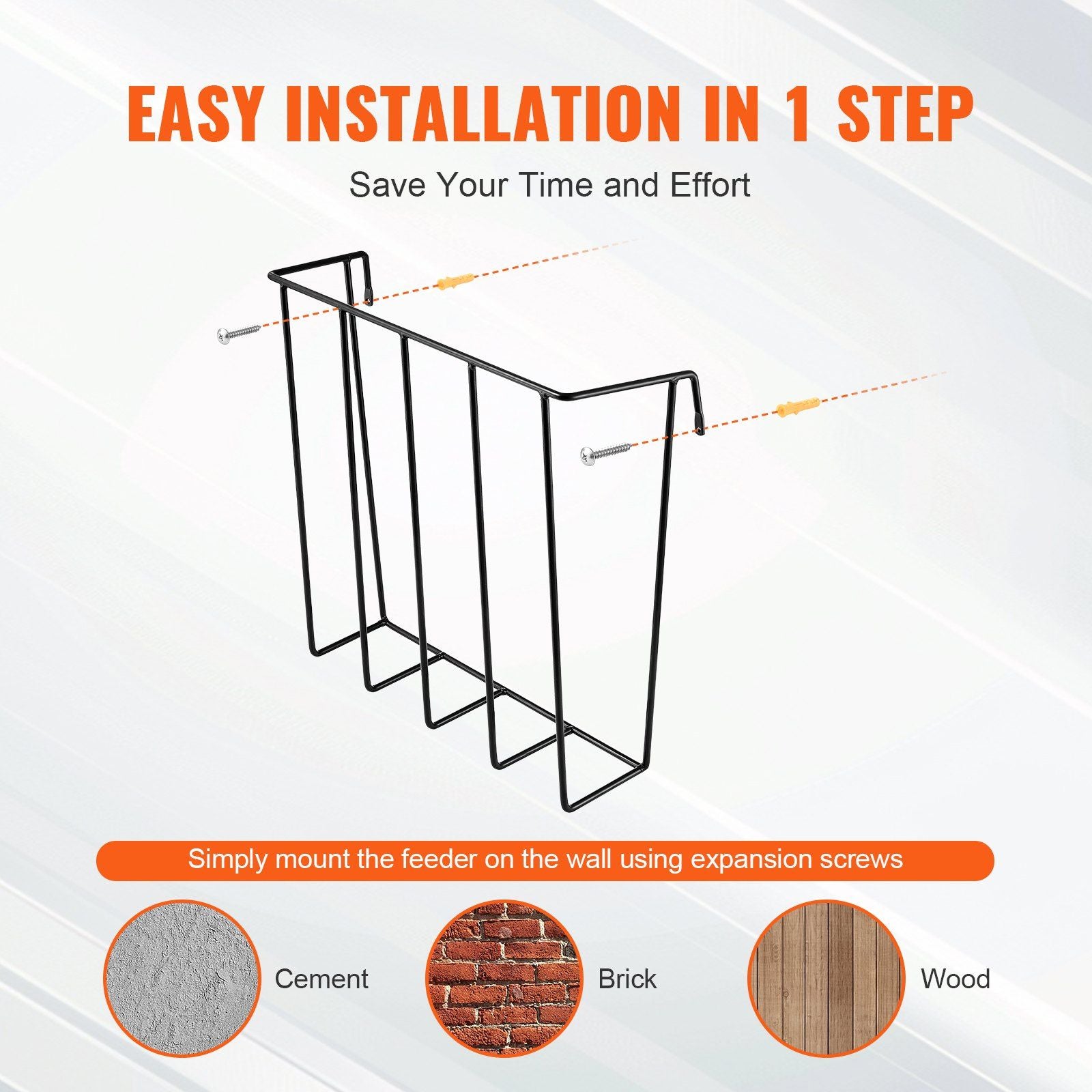 VEVOR Livestock Hay Feeder 24 Gallons Wall Mounted Goat Hay Rack for Horses - Discount Msrp 