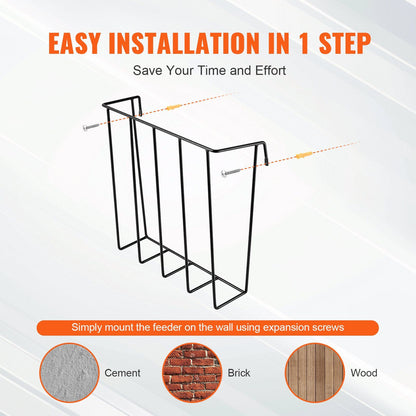 VEVOR Livestock Hay Feeder 24 Gallons Wall Mounted Goat Hay Rack for Horses - Discount Msrp 