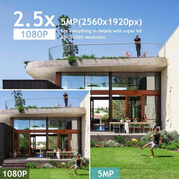 Jennov 5MP Wireless Security Camera System Outdoor IP66 IR WIFI Camera 1TB NVR - Discount Msrp 