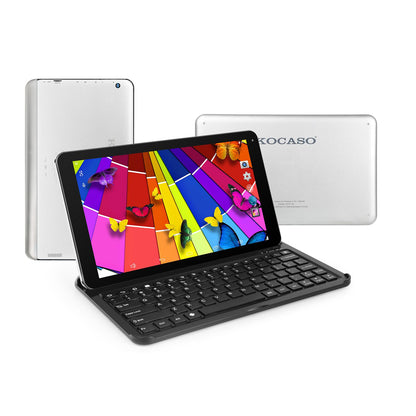 Ultra-portable Wireless Keyboard with Built-in Stand for KOCASO MX1080 and iNova EX1080 in Silver - Discount Msrp 