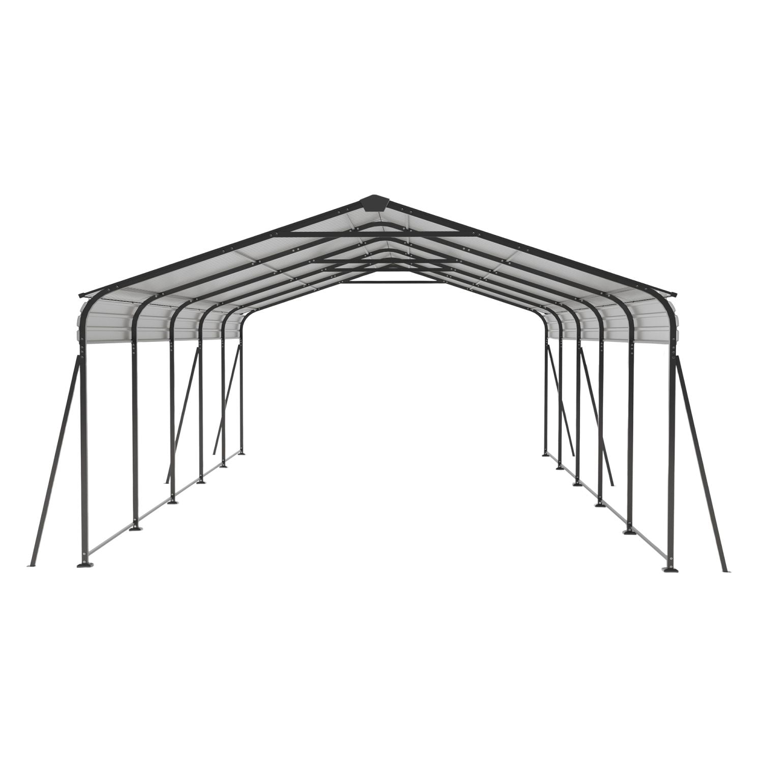 Campcraft 13 x 26.5 ft carport, 0.25mm thick, with protective film to prevent scratching, 2 pairs of adhesive gloves, 3 hooks, 12 expansion screws, 6 fixed iron pieces - Discount Msrp 