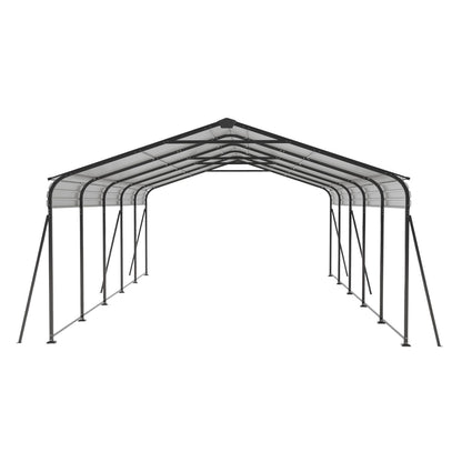 Campcraft 13 x 26.5 ft carport, 0.25mm thick, with protective film to prevent scratching, 2 pairs of adhesive gloves, 3 hooks, 12 expansion screws, 6 fixed iron pieces - Discount Msrp 