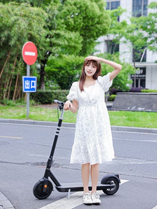 Foldable Electric Scooter w/18.6 Miles Max Operating Range & 15.5 mph Max Speed - Black - Discount Msrp 
