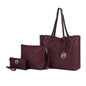 MKF Collection Mariahna 3 PCS Shopper Tote, Cross and Wallet Handbag by Mia K - Discount Msrp 