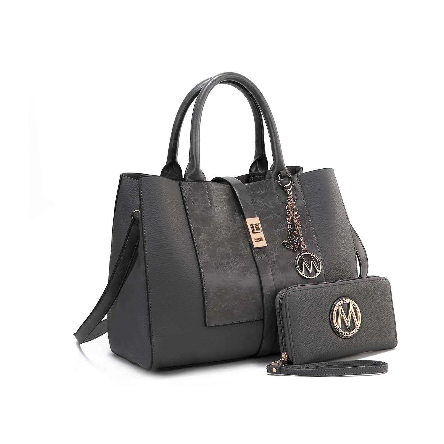 MKF Collection Yola Satchel Bag with Wallet Vegan Leather Women by Mia K - Discount Msrp 
