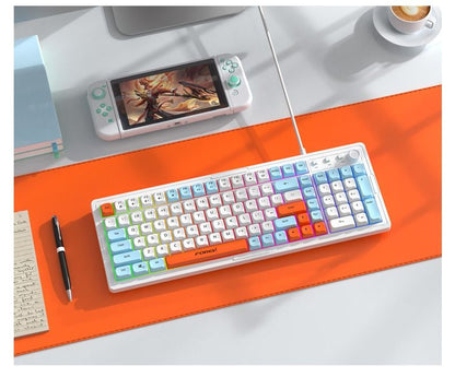 Wired luminous keyboard and mouse Q908 gaming mechanical feel game luminous suspended keyboard and mouse set - Discount Msrp 