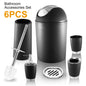 Bathroom Accessories Set 6 Pcs Bathroom Set Ensemble Complete Soap Dispenser Toothbrush Holder - Discount Msrp 