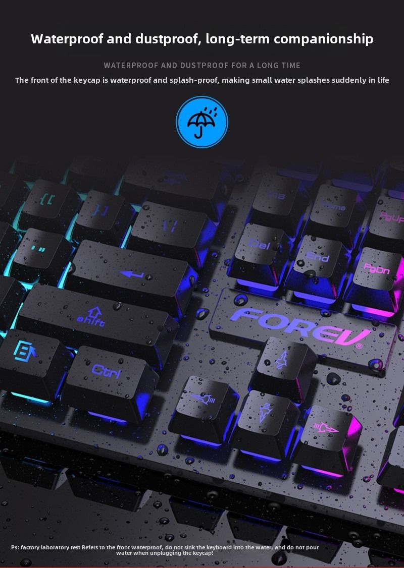 Wired four-piece set set of keyboard and mouse headset mouse pad keyboard set gaming game computer keyboard - Discount Msrp 